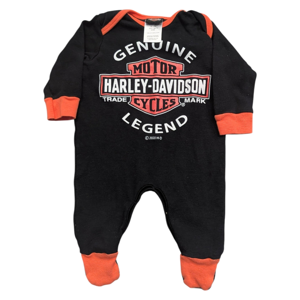 2020 Youth Harley Davidson Longsleeve Footed One Piece