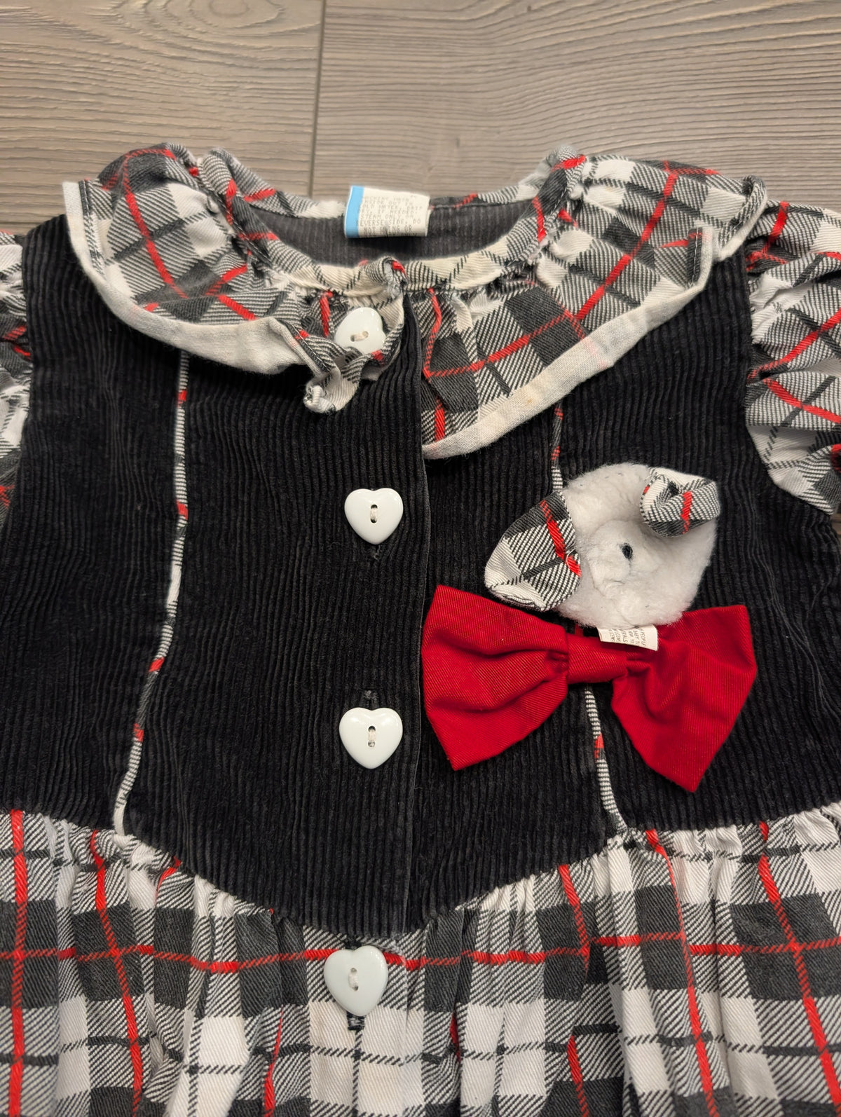 80s/90s Youth Holiday Plaid Romper