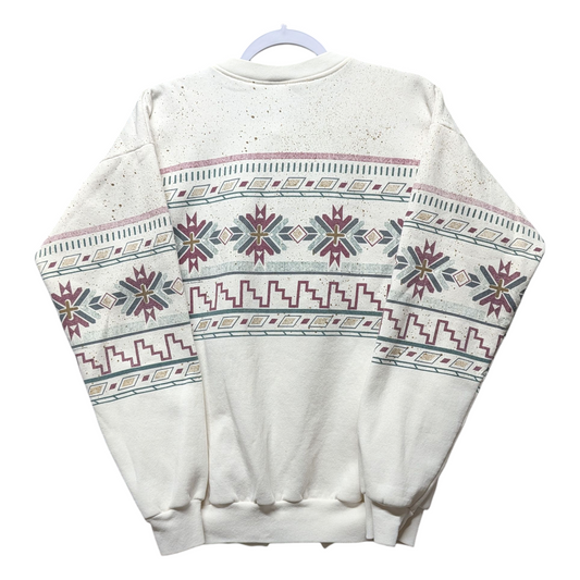 90s Winter Snowflake Granny Cardigan Sweater