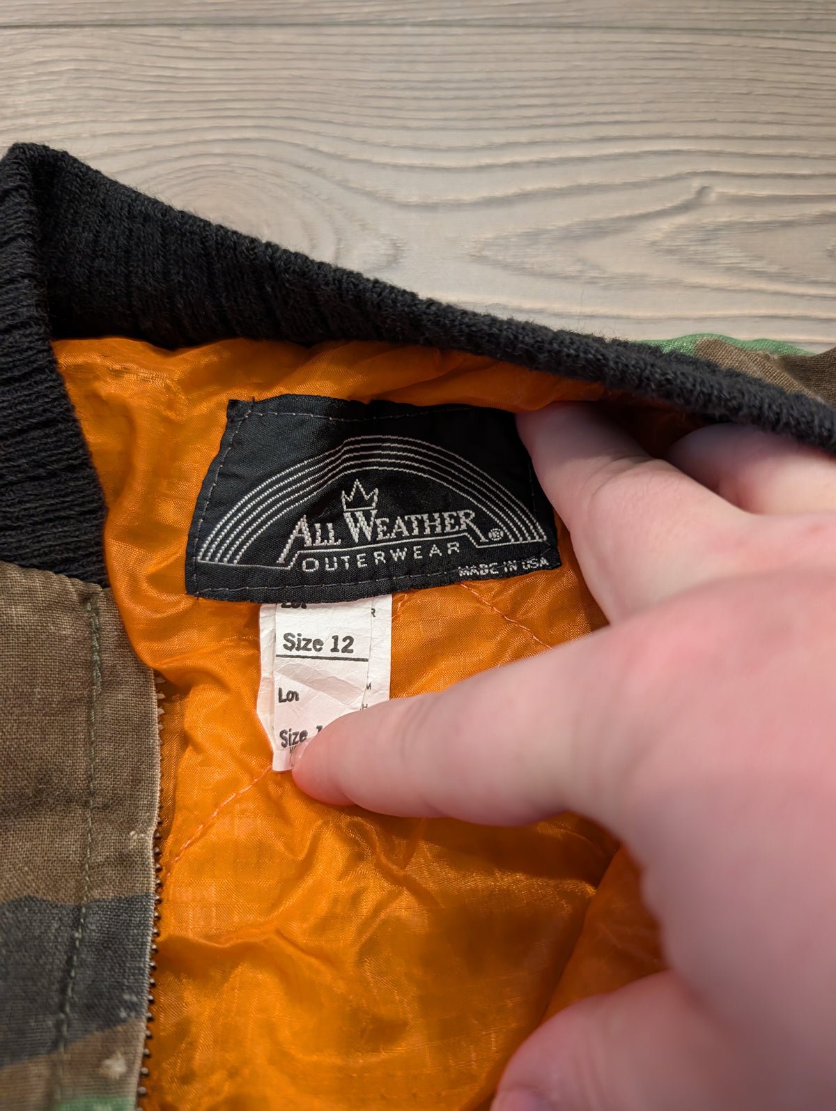 80s Youth Camo Puffy Bomber Jacket