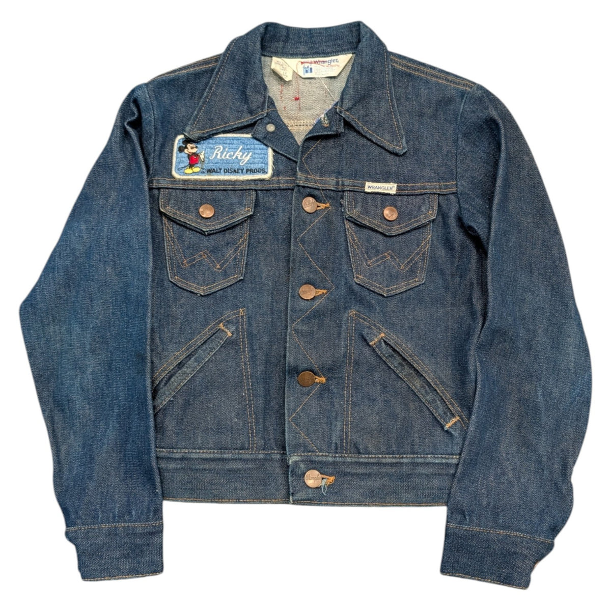 70s Youth Wrangler Denim Jacket with Collectible Sewn-on Patches