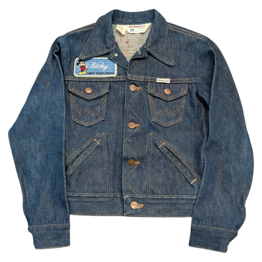 70s Youth Wrangler Denim Jacket with Collectible Sewn-on Patches