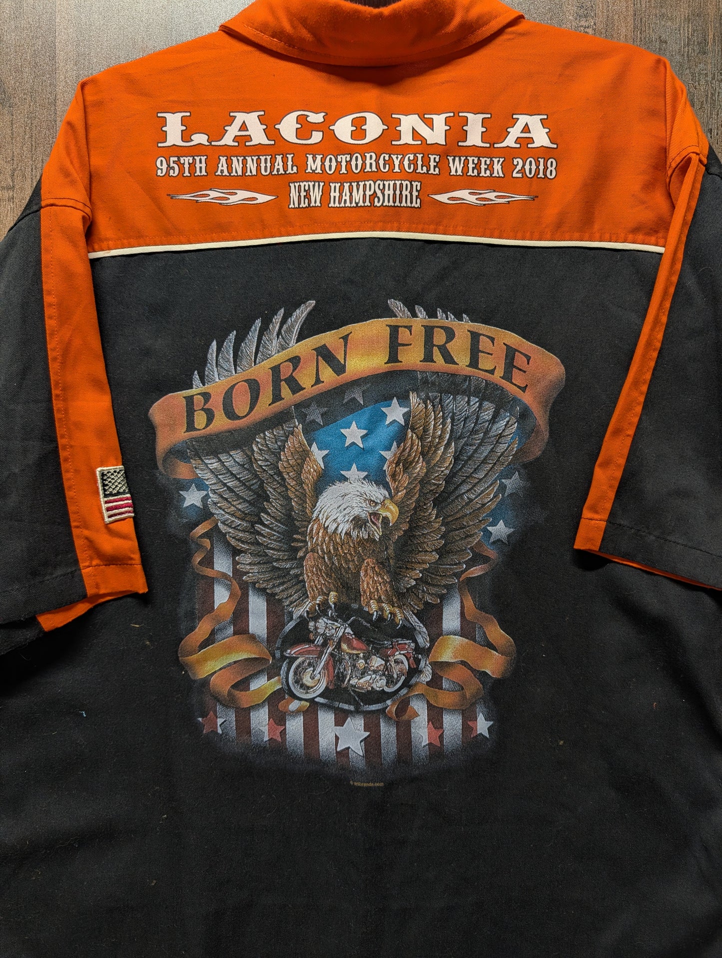 2018 Laconia Born Free Motorcycle Week Button Up Shirt