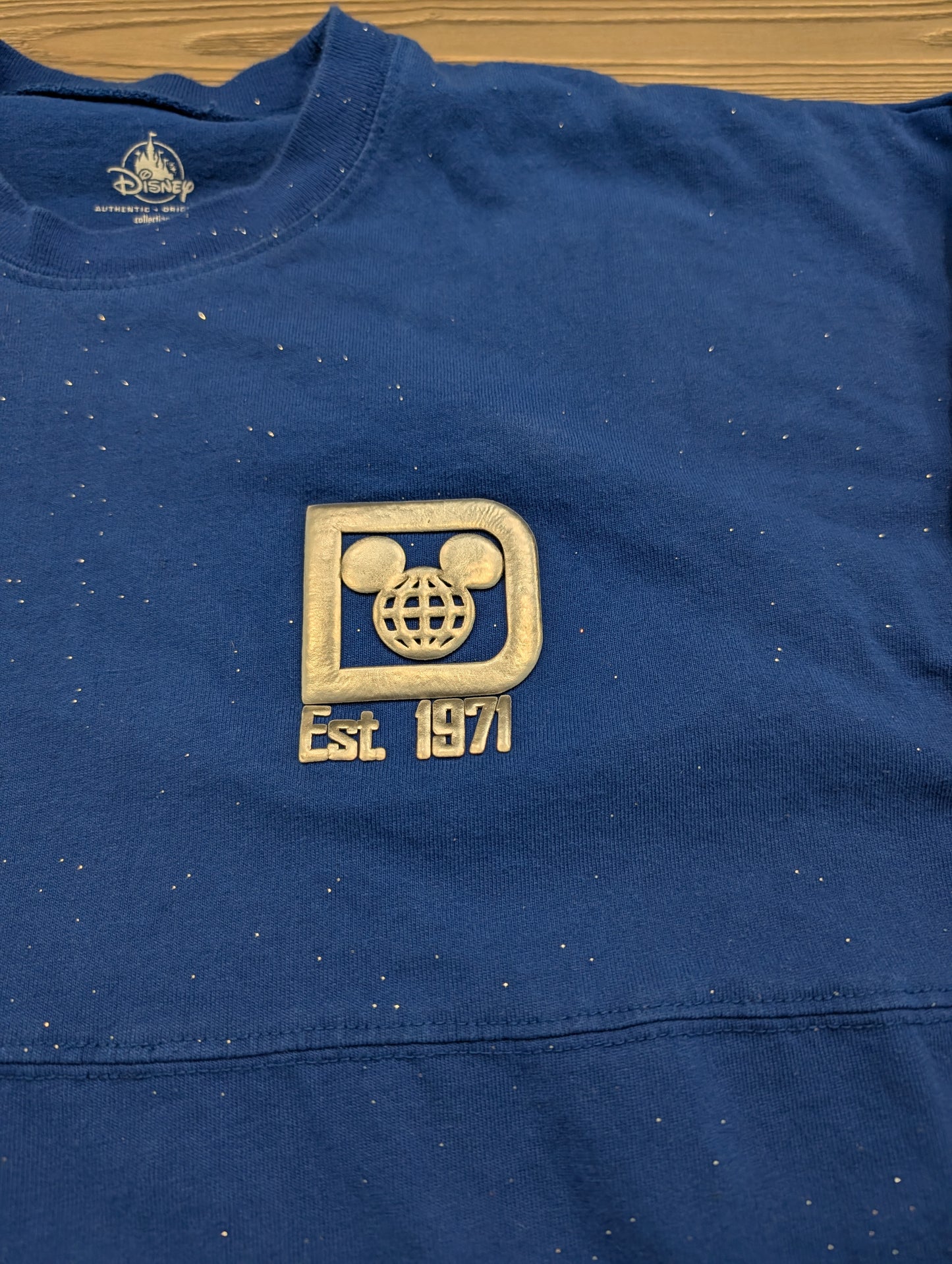 Walt Disney World Blue Sparkle Spirit Jersey Long Sleeve T shirt