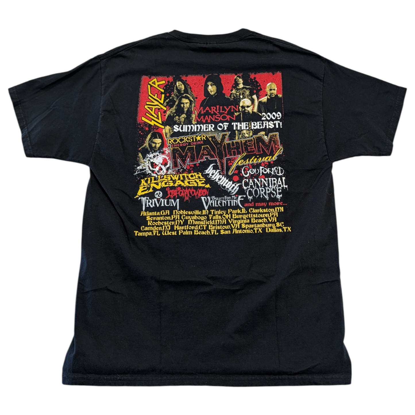 2009 Mayhem Music Festival T shirt
