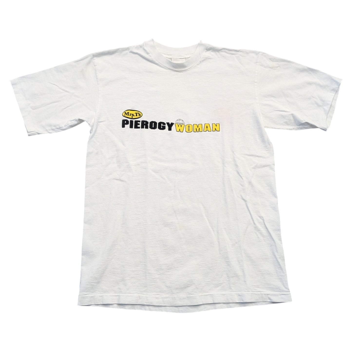 90s Womens Mrs. T's Pierogy Woman T shirt