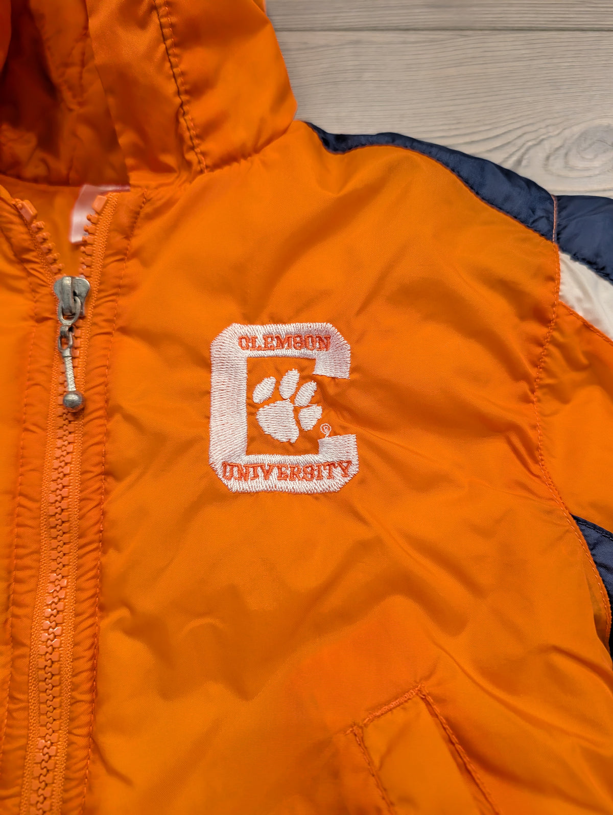 90s Youth Clemson Tigers Hooded Jacket