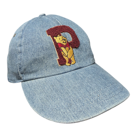 90s Winnie the Pooh Varsity Letter Logo Denim Hat