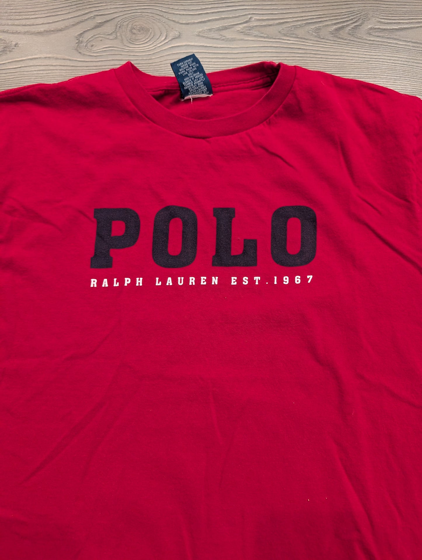 Y2K Women's Polo By Ralph Lauren Spell Out Short Sleeve T-shirt