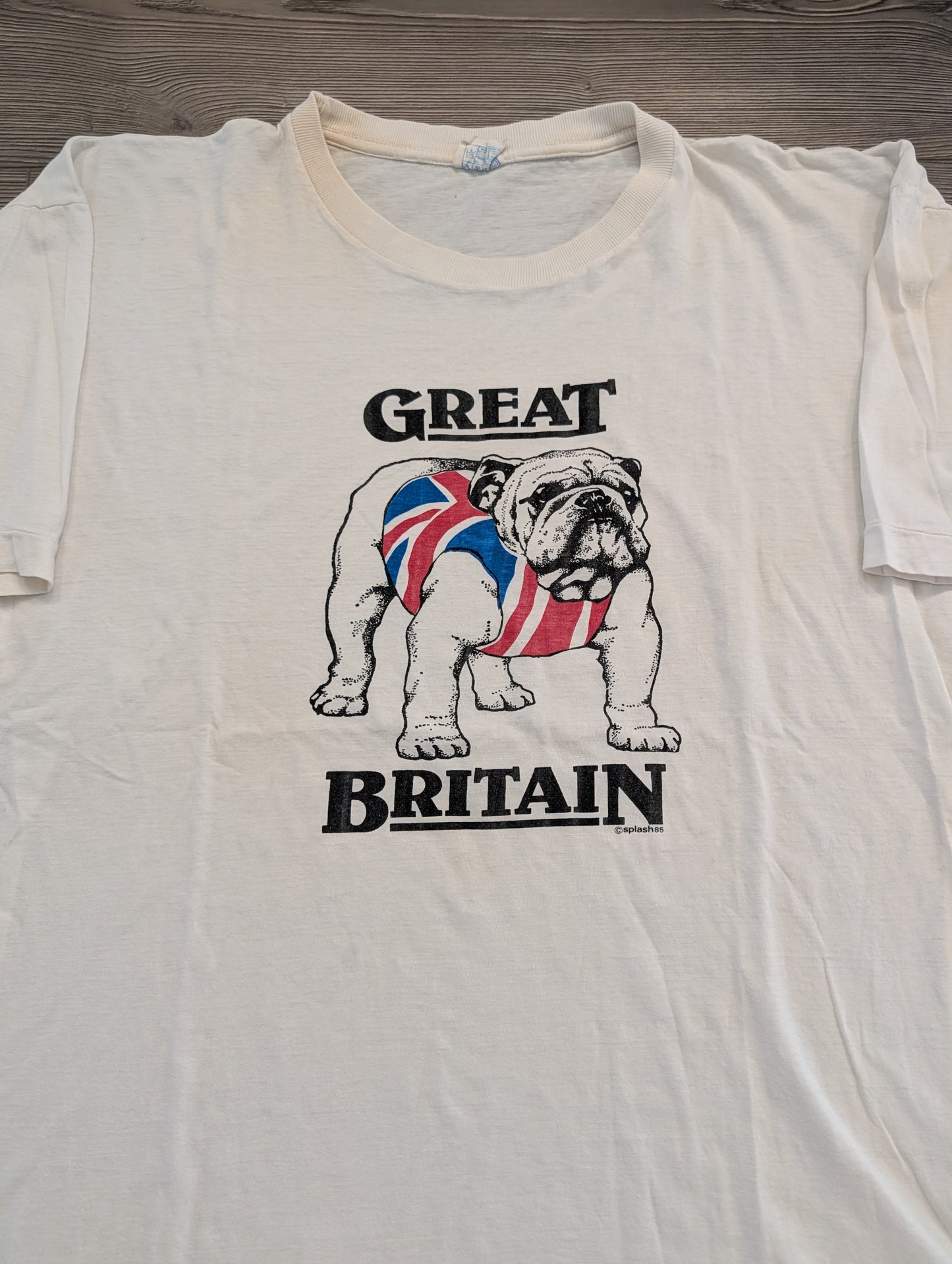 80s Great Britain Bull Dog T shirt