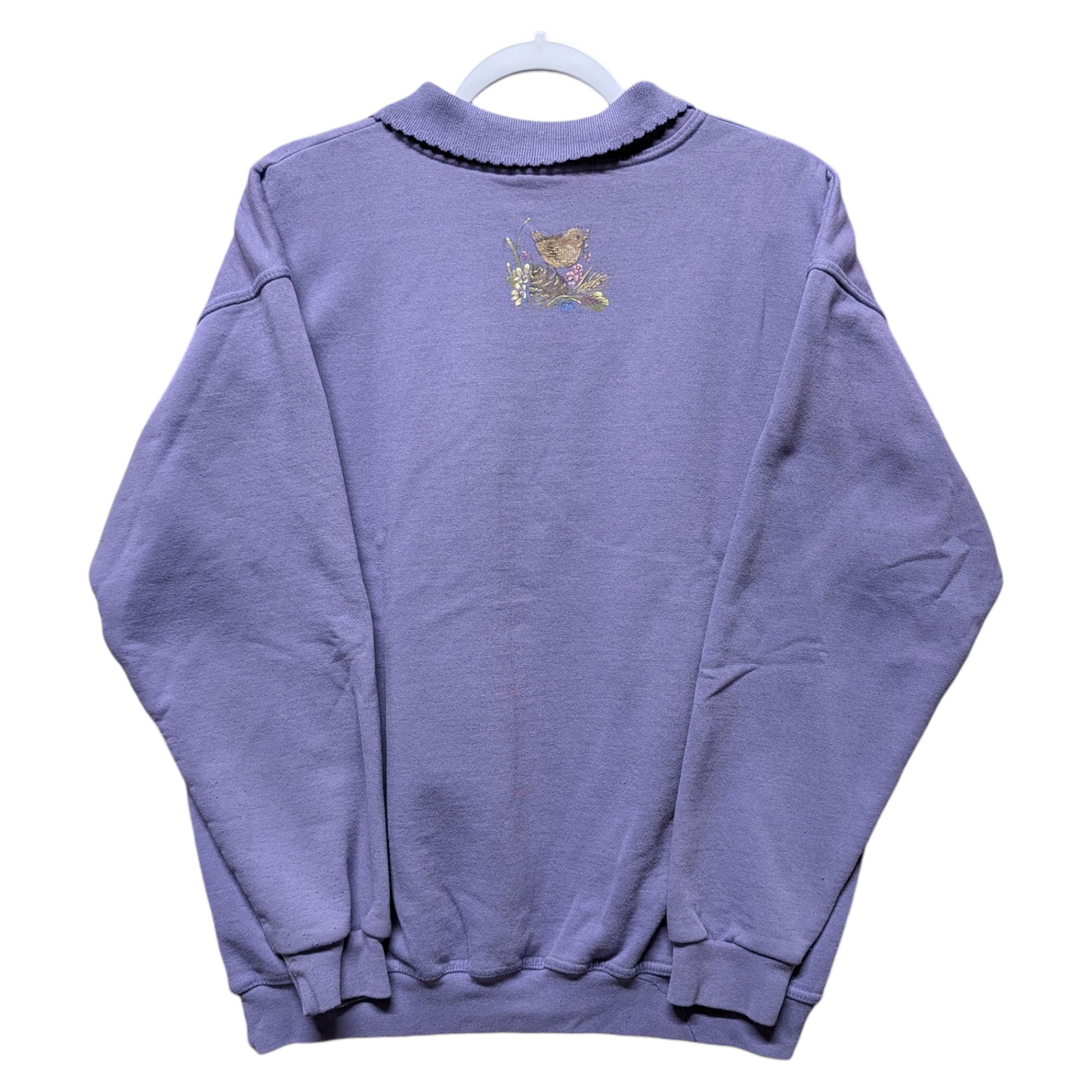 90s Floral Wreath and Bird NR Granny Crewneck Sweatshirt