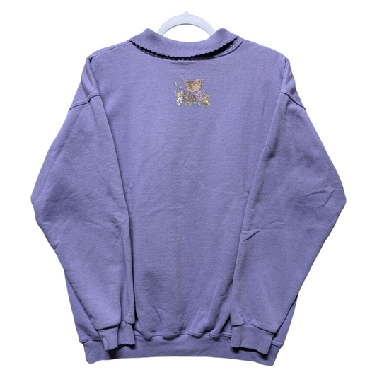 90s Floral Wreath and Bird NR Granny Crewneck Sweatshirt