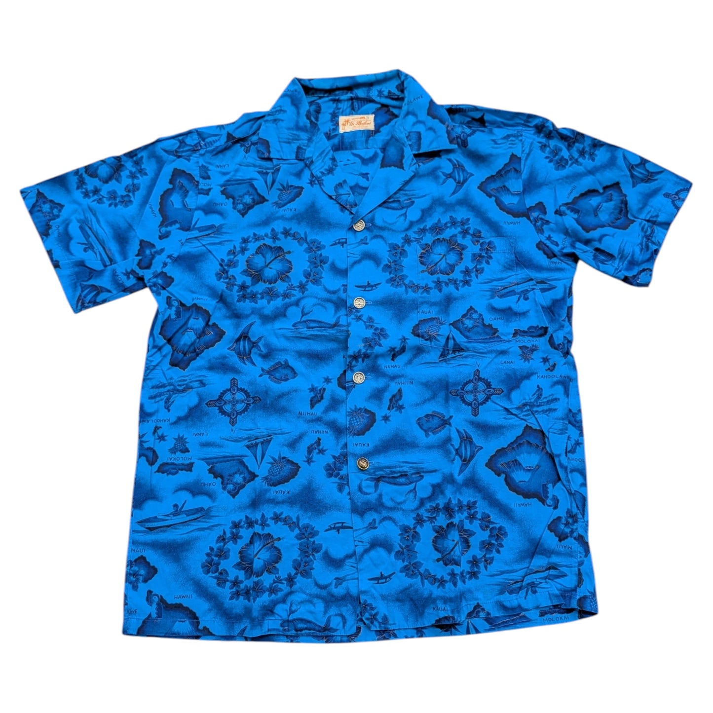 60's Ui-Maikai Hawaiian Button Up Short Sleeve T Shirt