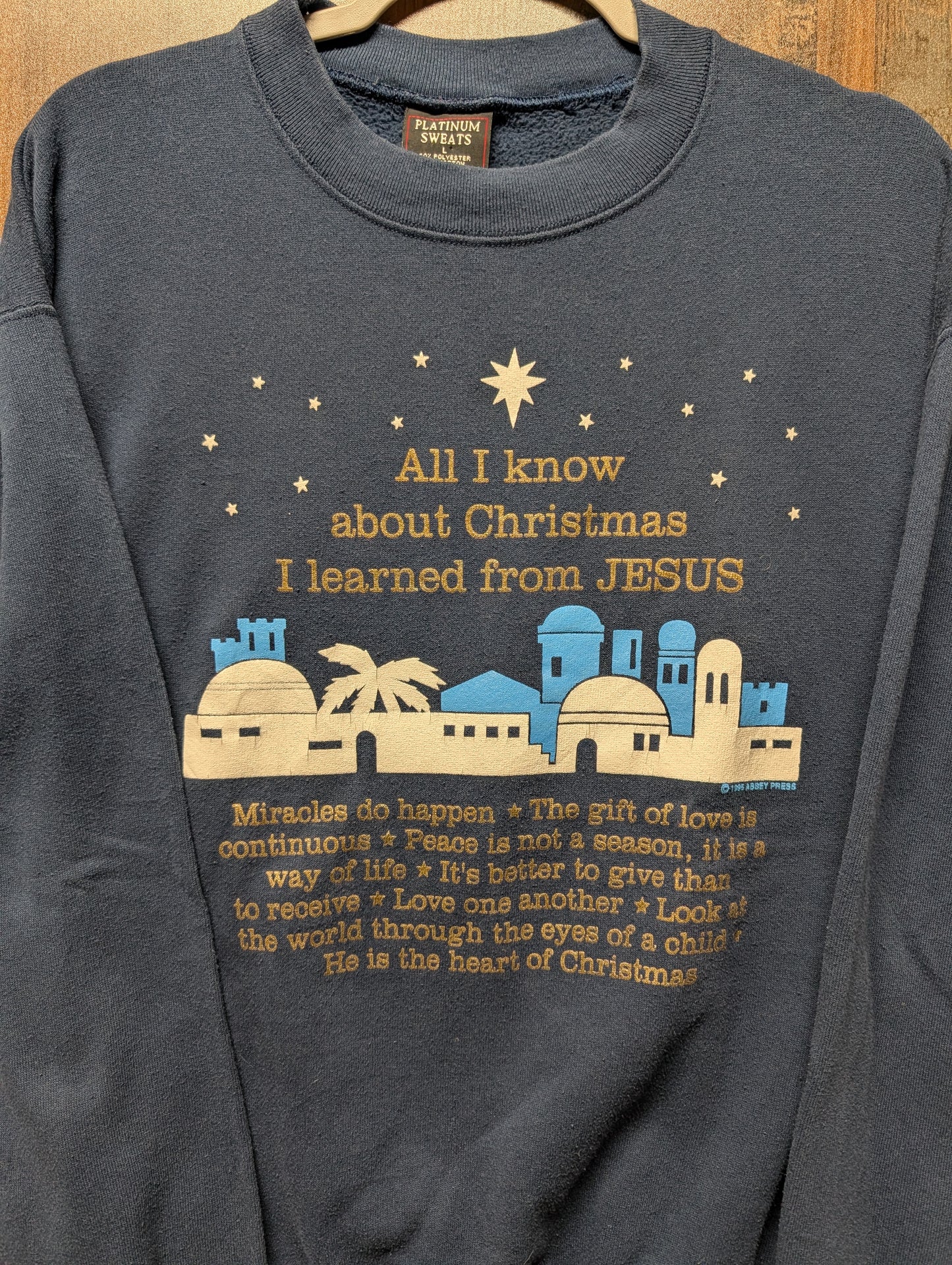 1995 Jesus Christmas Crewneck Sweatshirt