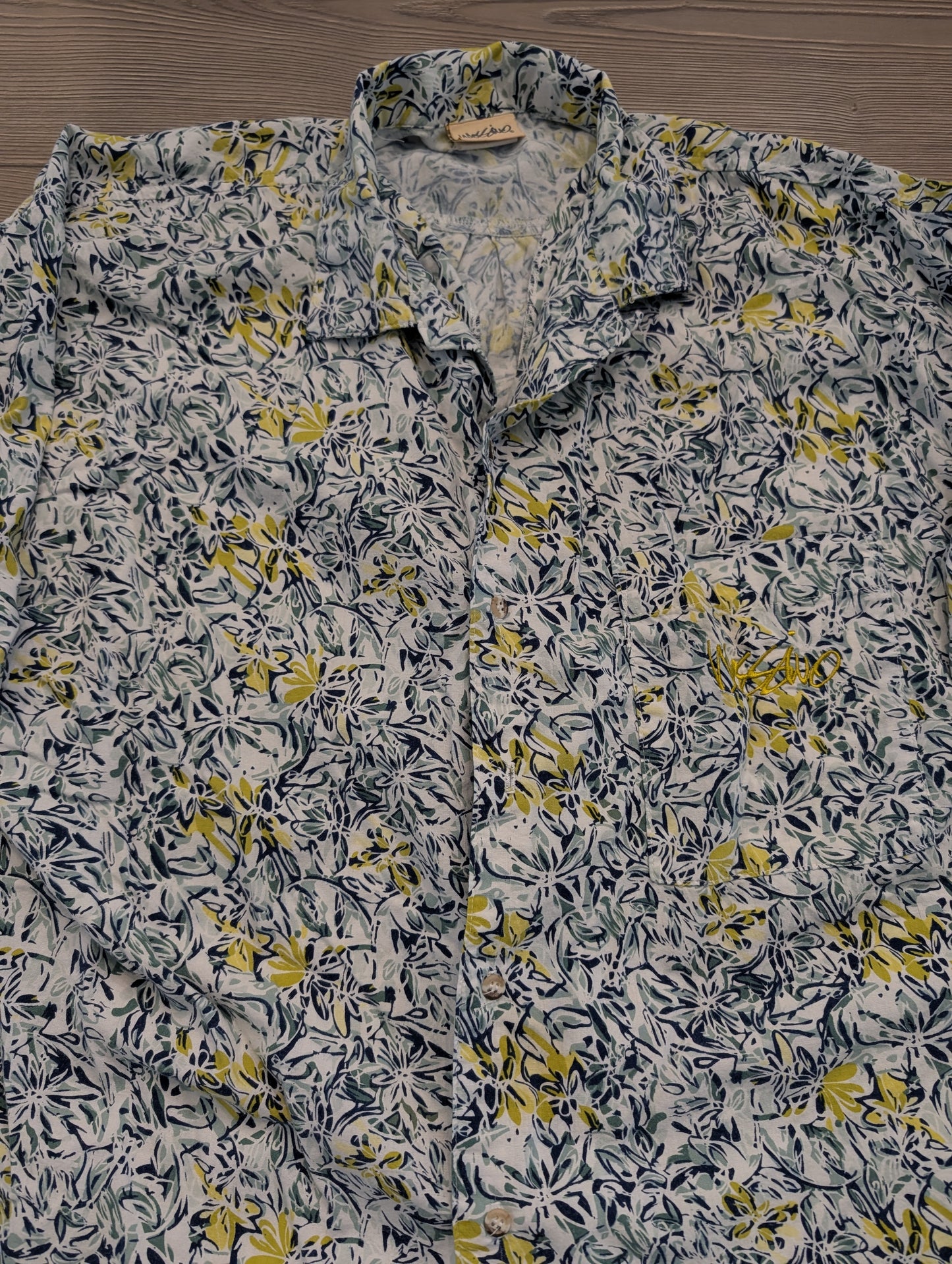 80s/90s Mossimo Floral Patterened Button Up Shirt
