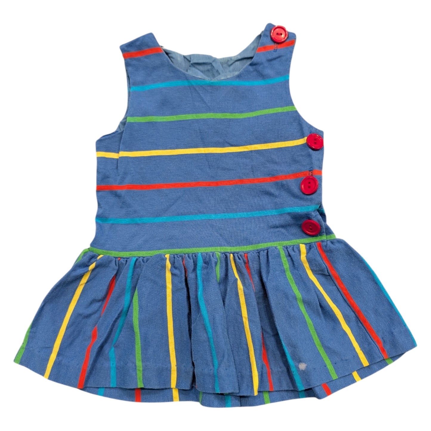 90s Youth Pinstriped Tank Shirt Dress