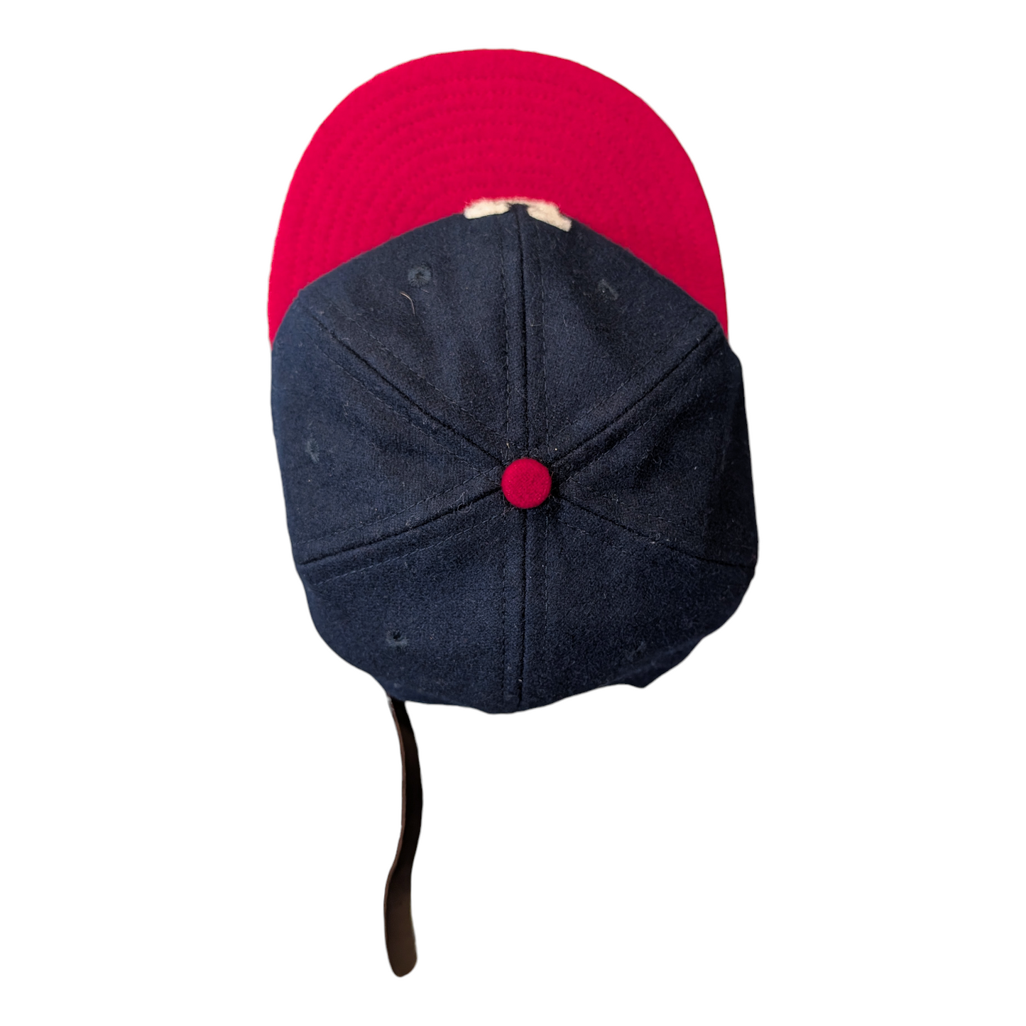 90's Wool Hartford Chiefs Varsity Style Leather Strapback Hat