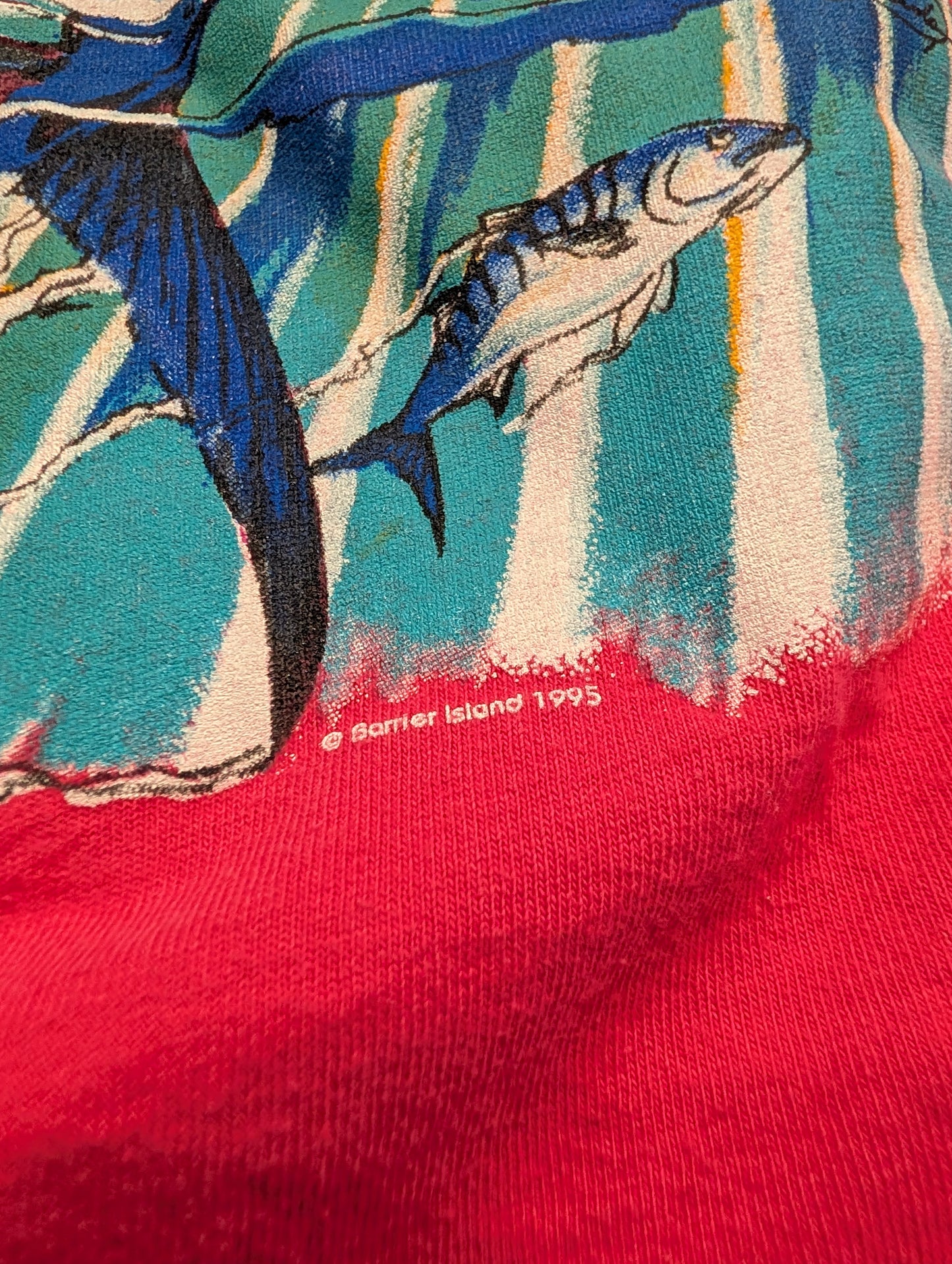 1995 Oregon Inlet Fishing Center North Carolina Pocket T shirt