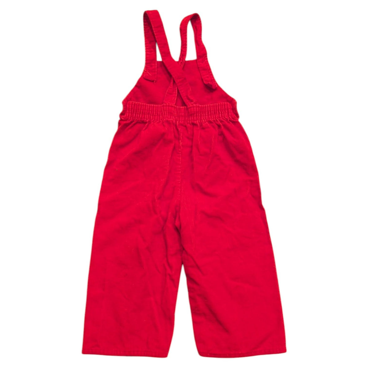 70s/80s Youth Solid Red Corduroy Overalls