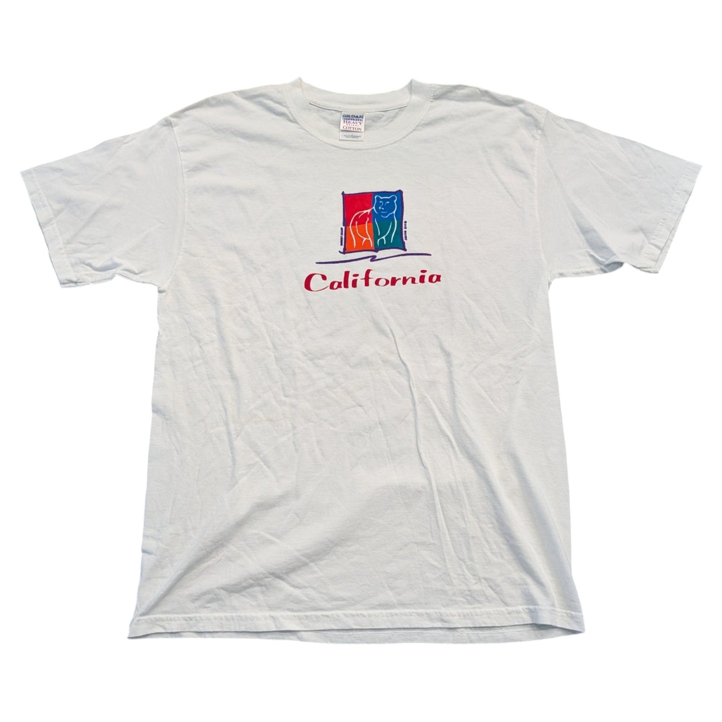 Y2K California with Bear Graphic Short-sleeve T-shirt