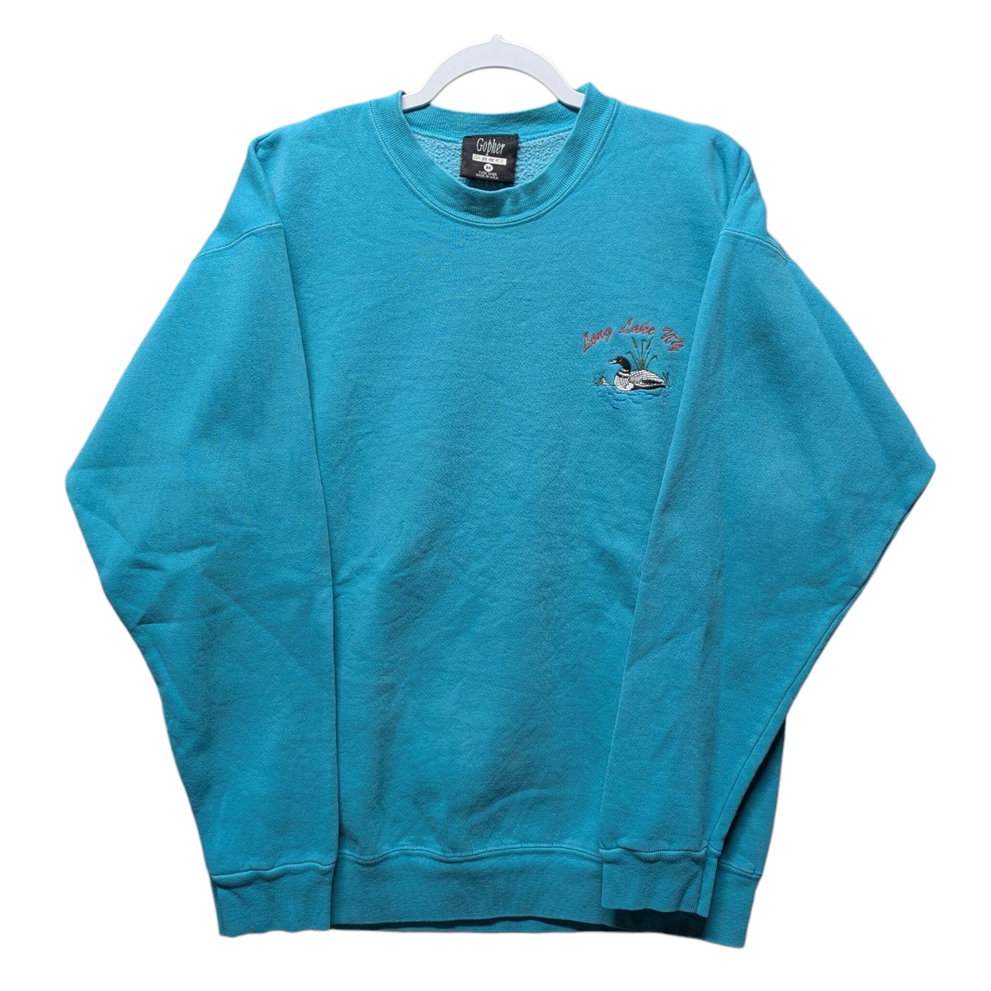 90s Long Lake NY Loon Crewneck Sweatshirt