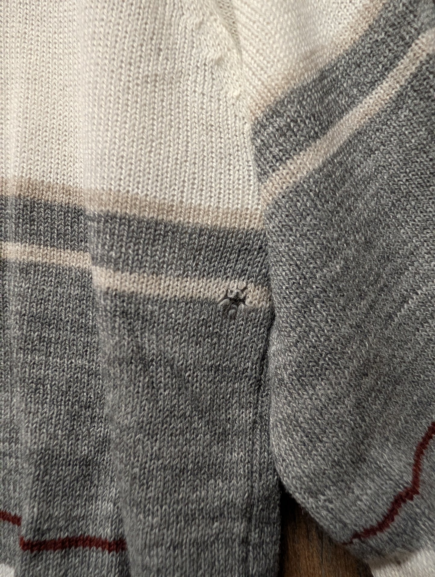 70s / 80s Striped Collared Long Sleeve Polo Shirt