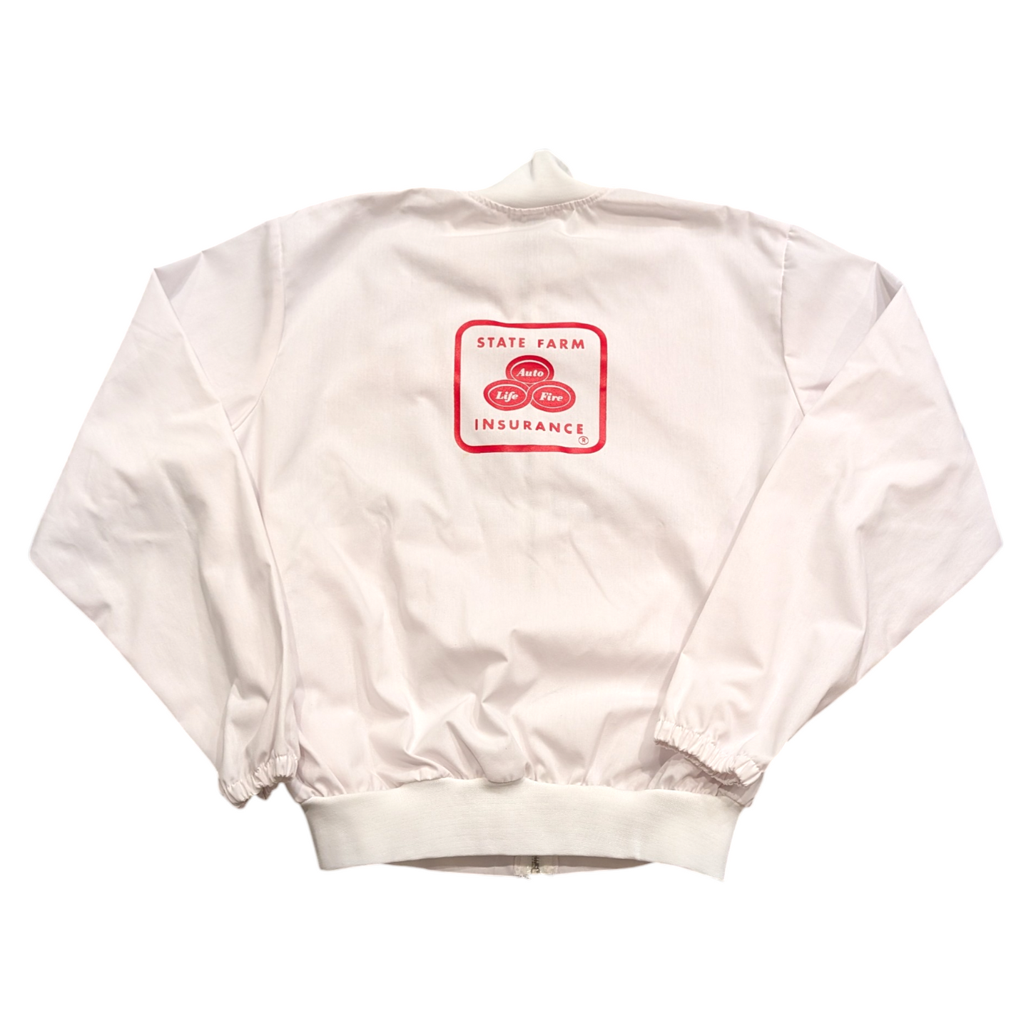 '70s State Farm Insurance Special Disaster Team White Full Zip Jacket