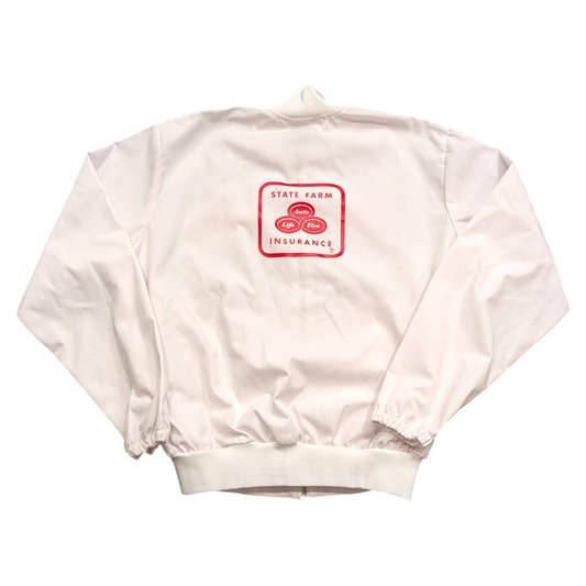 '70s State Farm Insurance Special Disaster Team White Full Zip Jacket