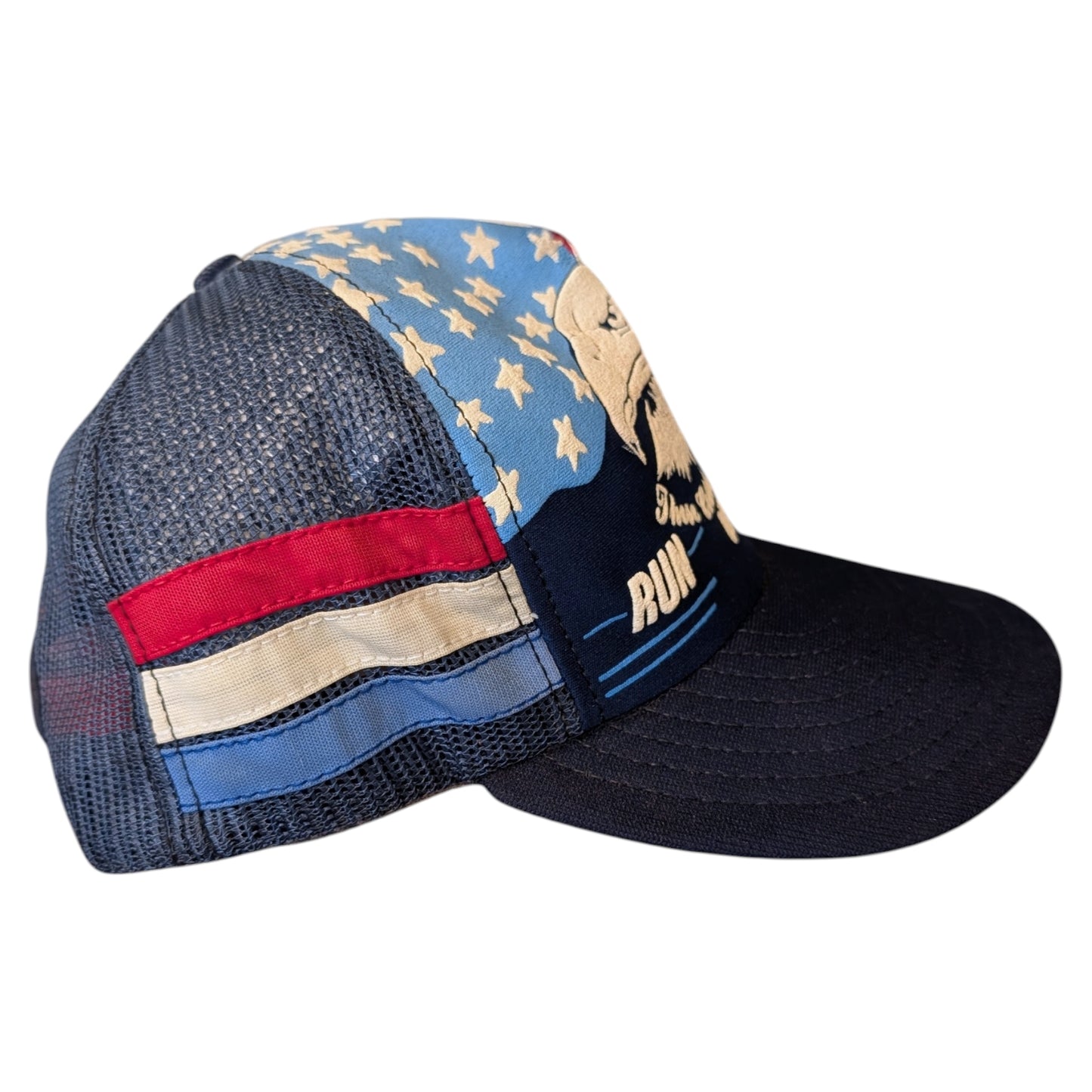 80s/90s Three Stripe American Bald Eagle Snapback Hat