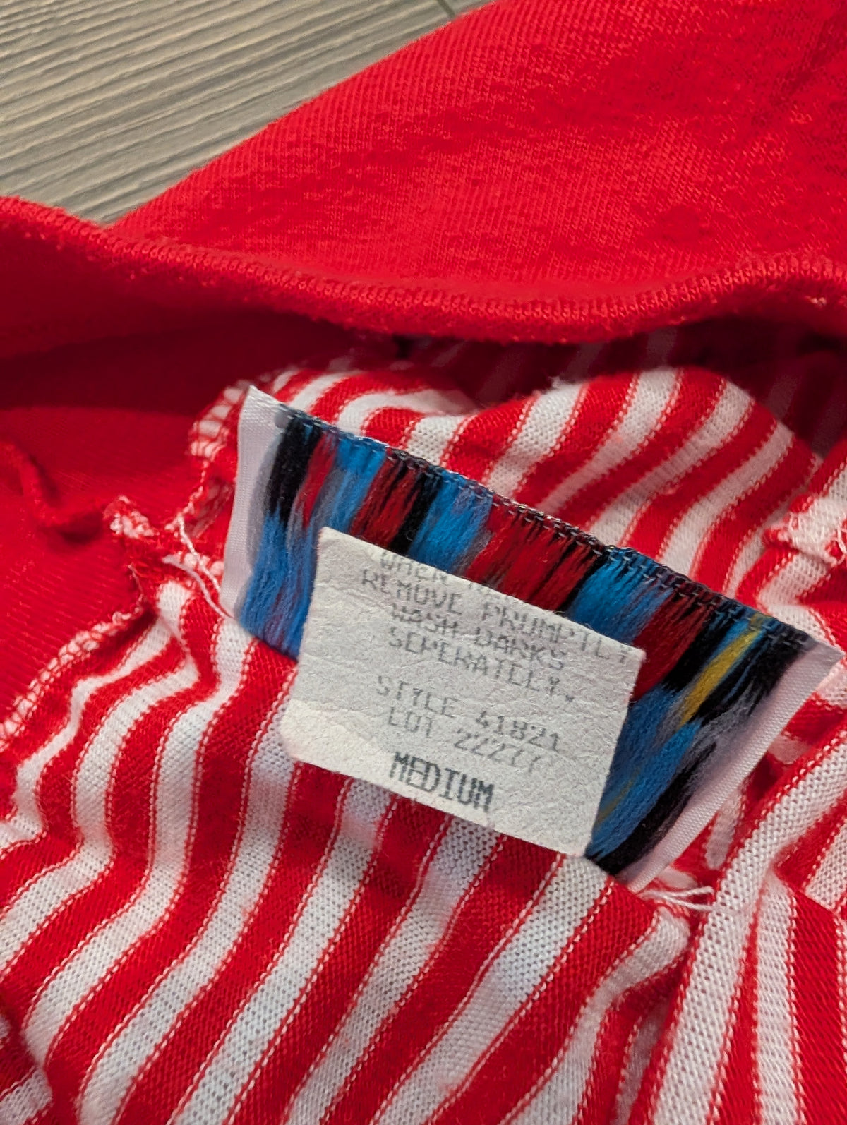 80s/90s Youth Red and White Striped Knit Skirt