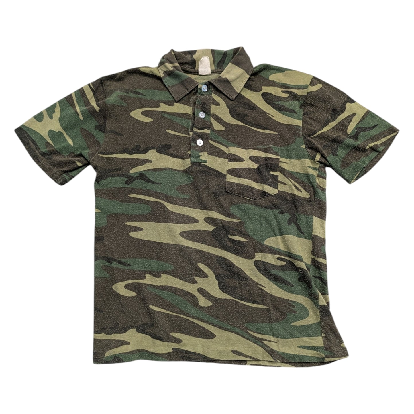 90s Youth AOP Camouflage Polo Pocket T shirt