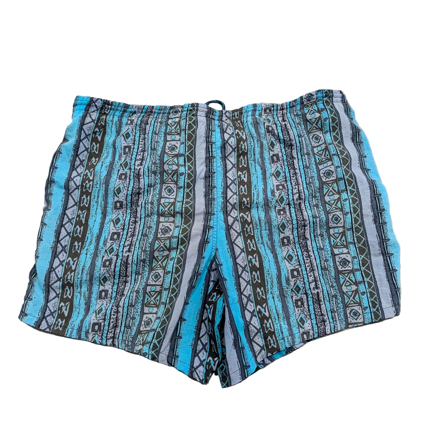 90's Speedo Blue Aztec Swim Shorts