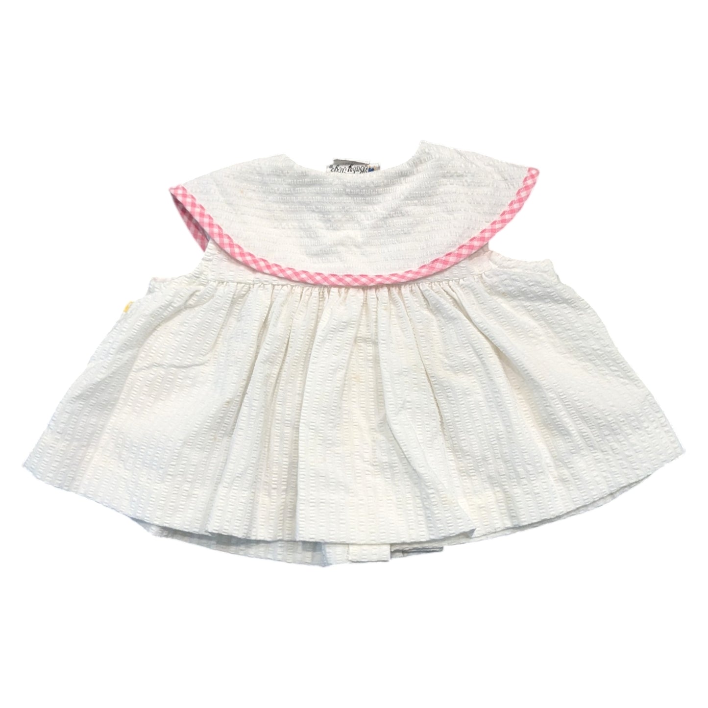 80s/90s Youth Sleeveless Pink Flower Collared Shirt