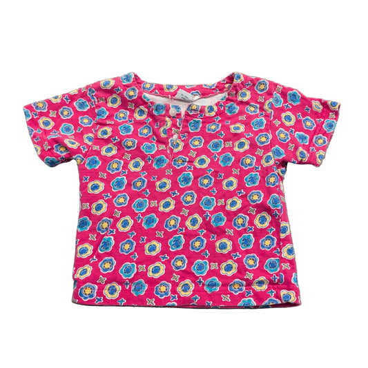 90's Youth AOP Colorful Print 2 Button Polo Style Girls T shirt