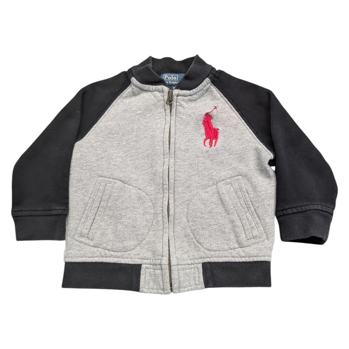 90s/Y2K Youth Polo Ralph Lauren Full Zip Crewneck Sweatshirt