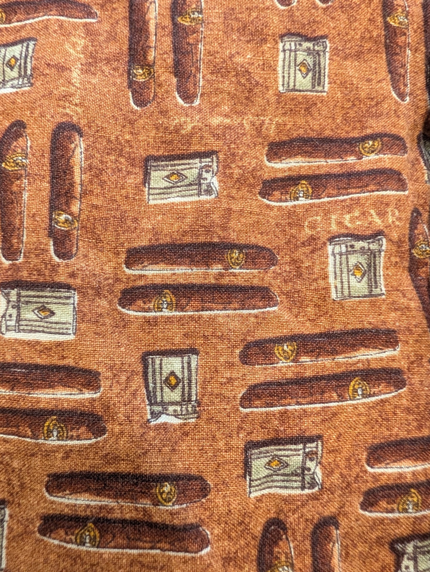 Y2K AOP Gant Cigar and Lighter Button-up Short Sleeve Shirt