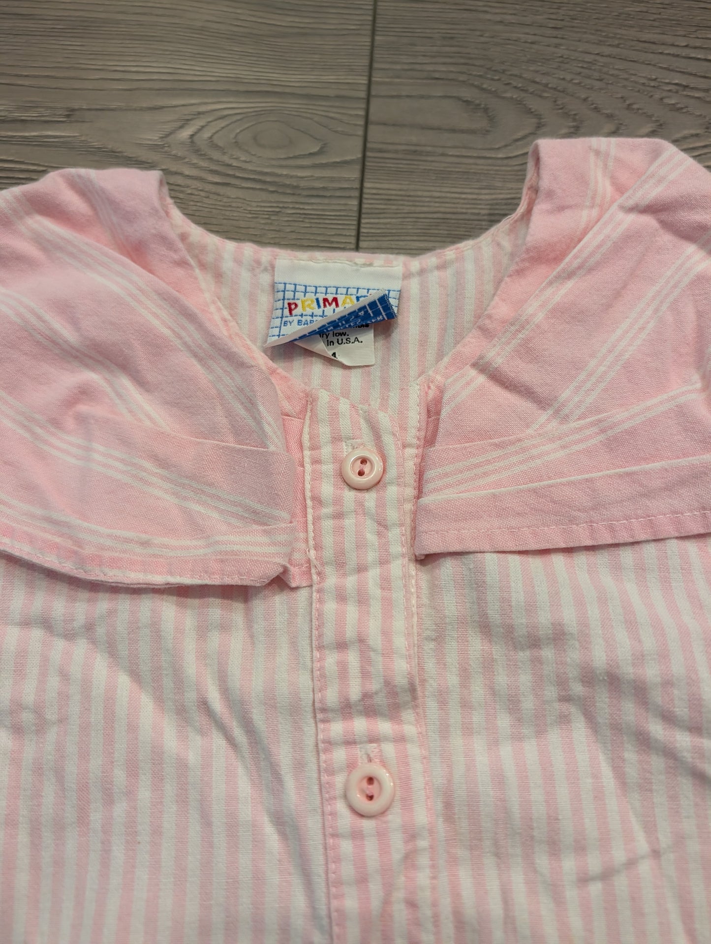 80s/90s Youth Pink and White Striped Sleeveless Top