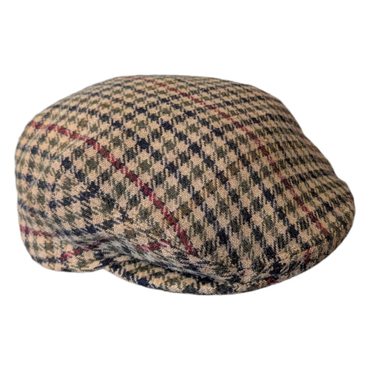 80s Kangol Peebles Checkered Plaid Flat Cap