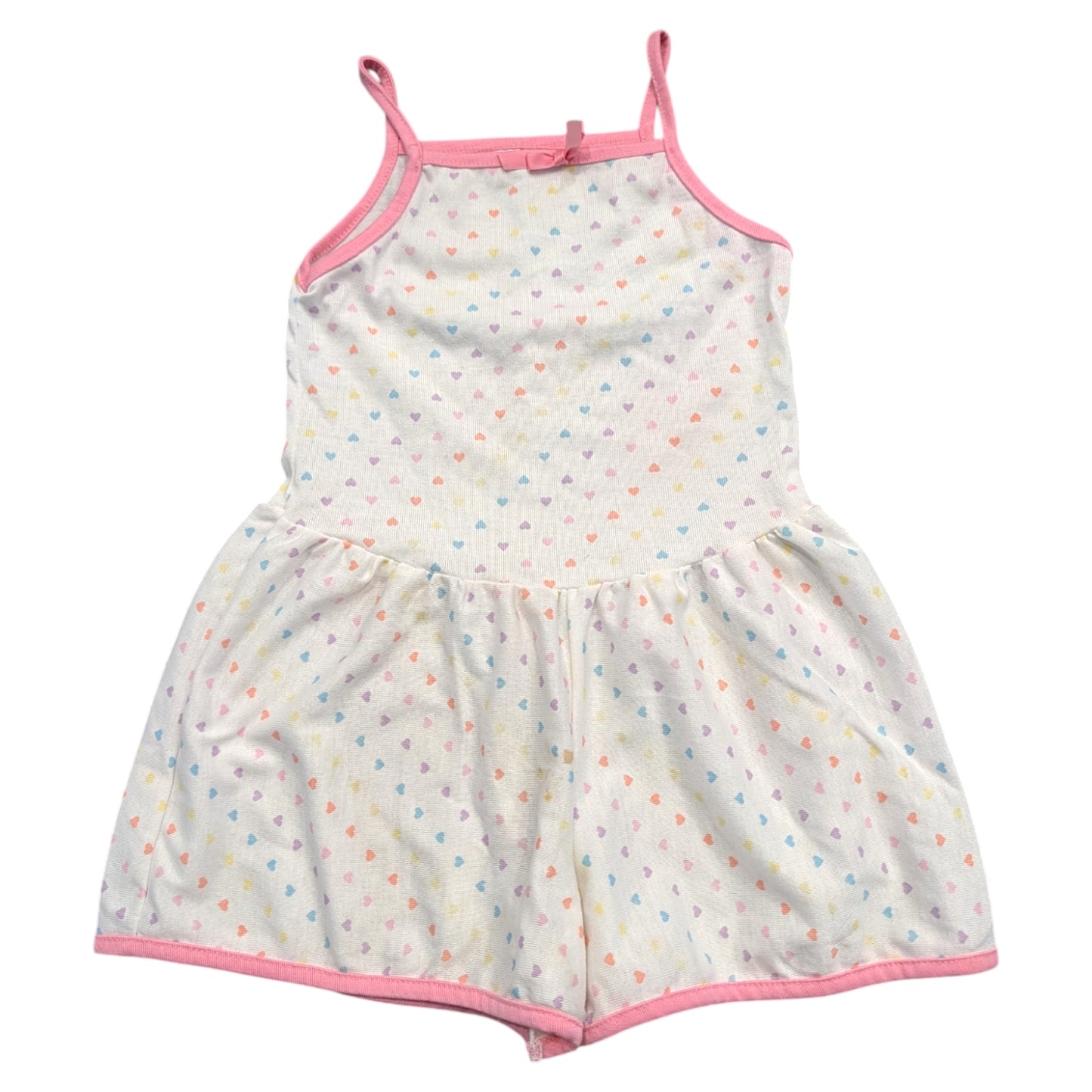 80s/90s Youth Rainbow Heart Tank Romper