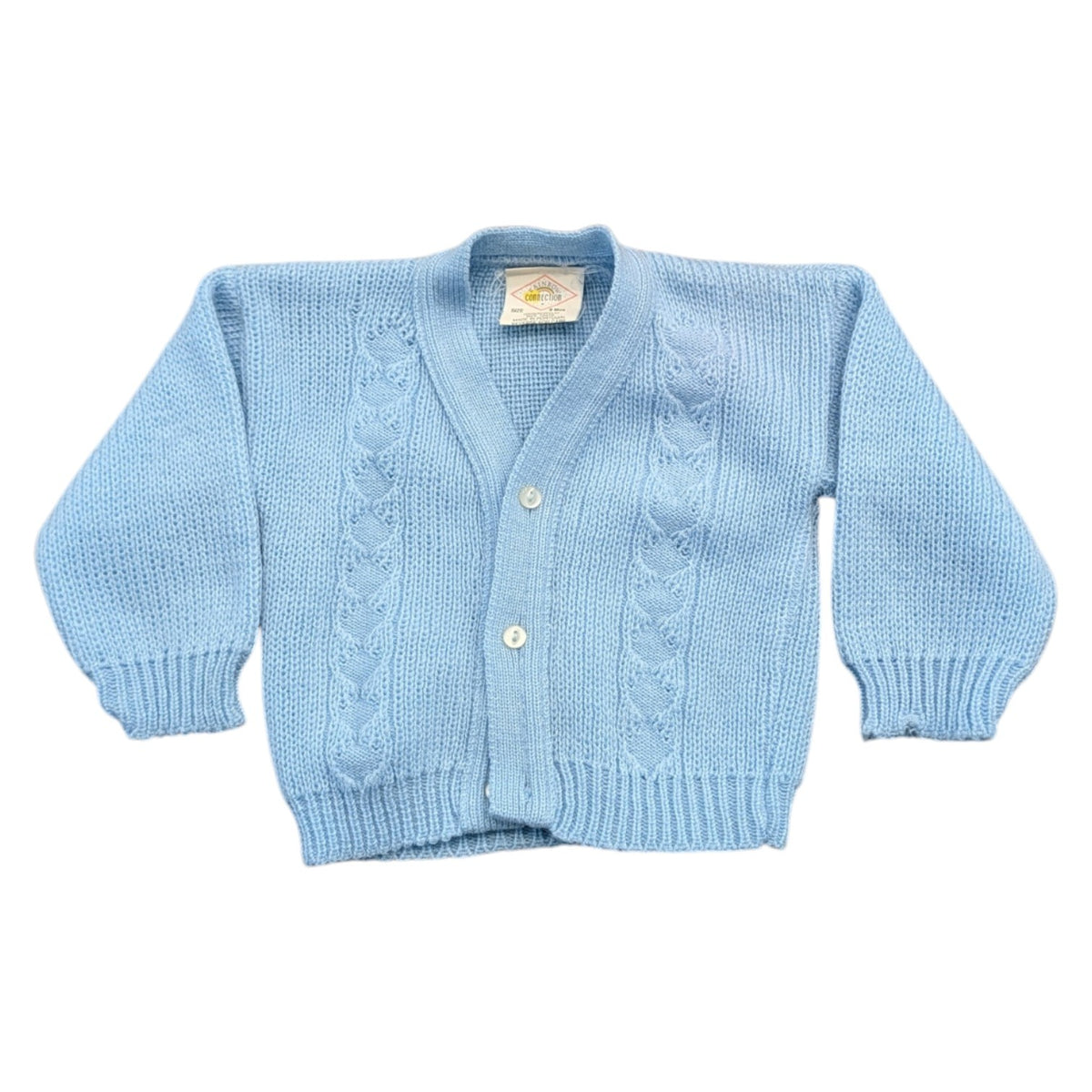 90s Youth Baby Blue Knit Cardigan Sweater