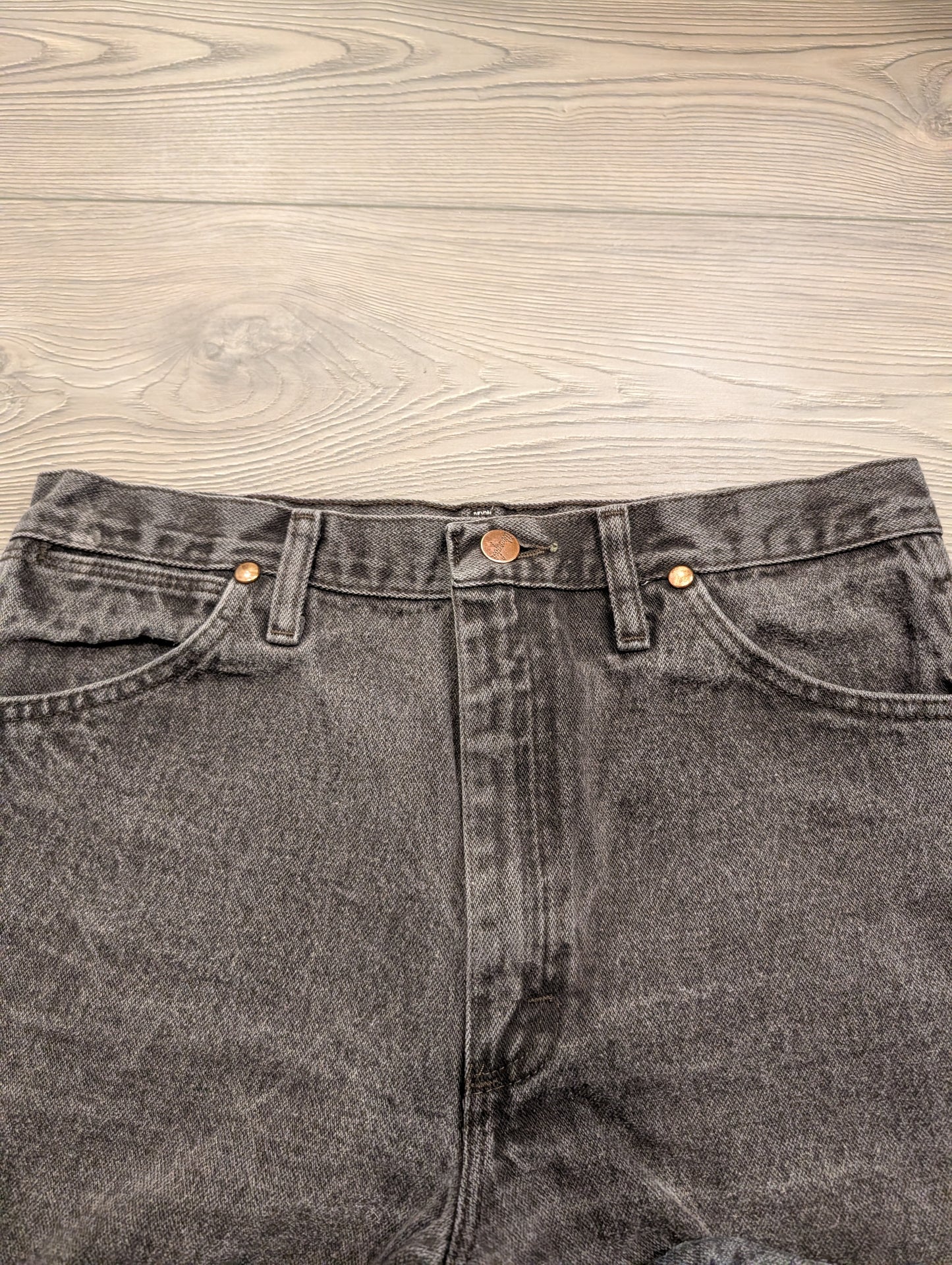 Women's Black Wrangler Denim Cut Off Shorts