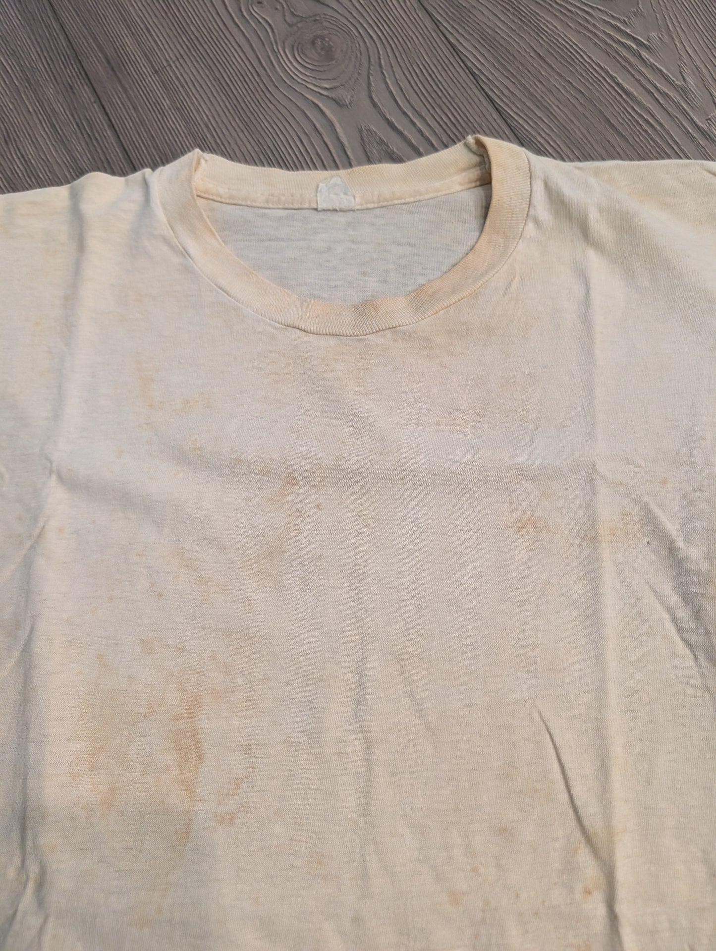 70s Fruit of the Loom Basic Round Neck Distressed Short Sleeve T-Shirt