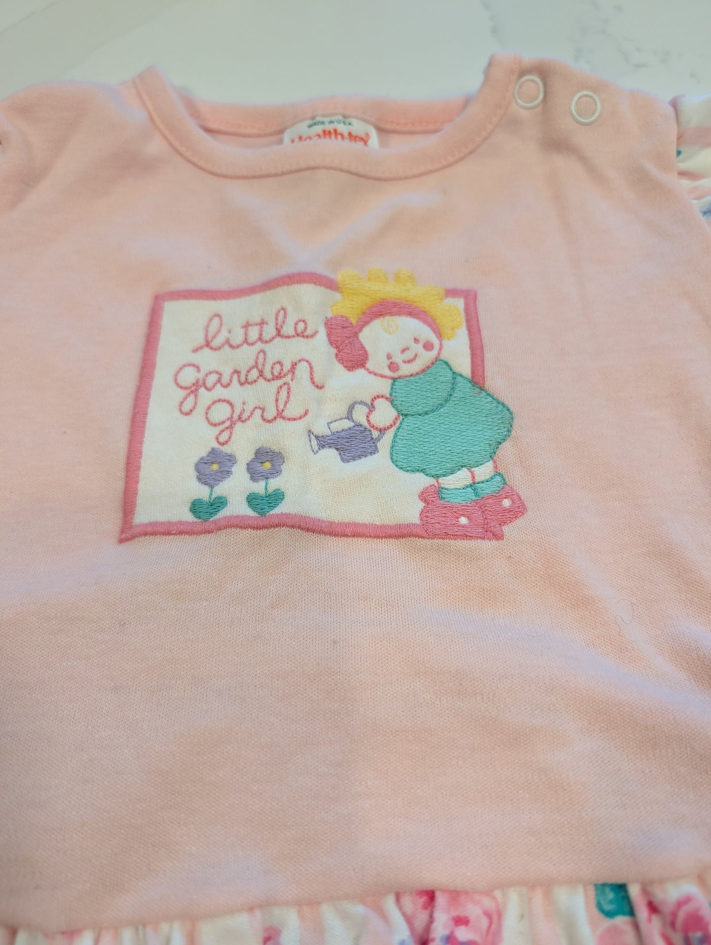 90s Youth Little Garden Girl One Piece Shirt Dress