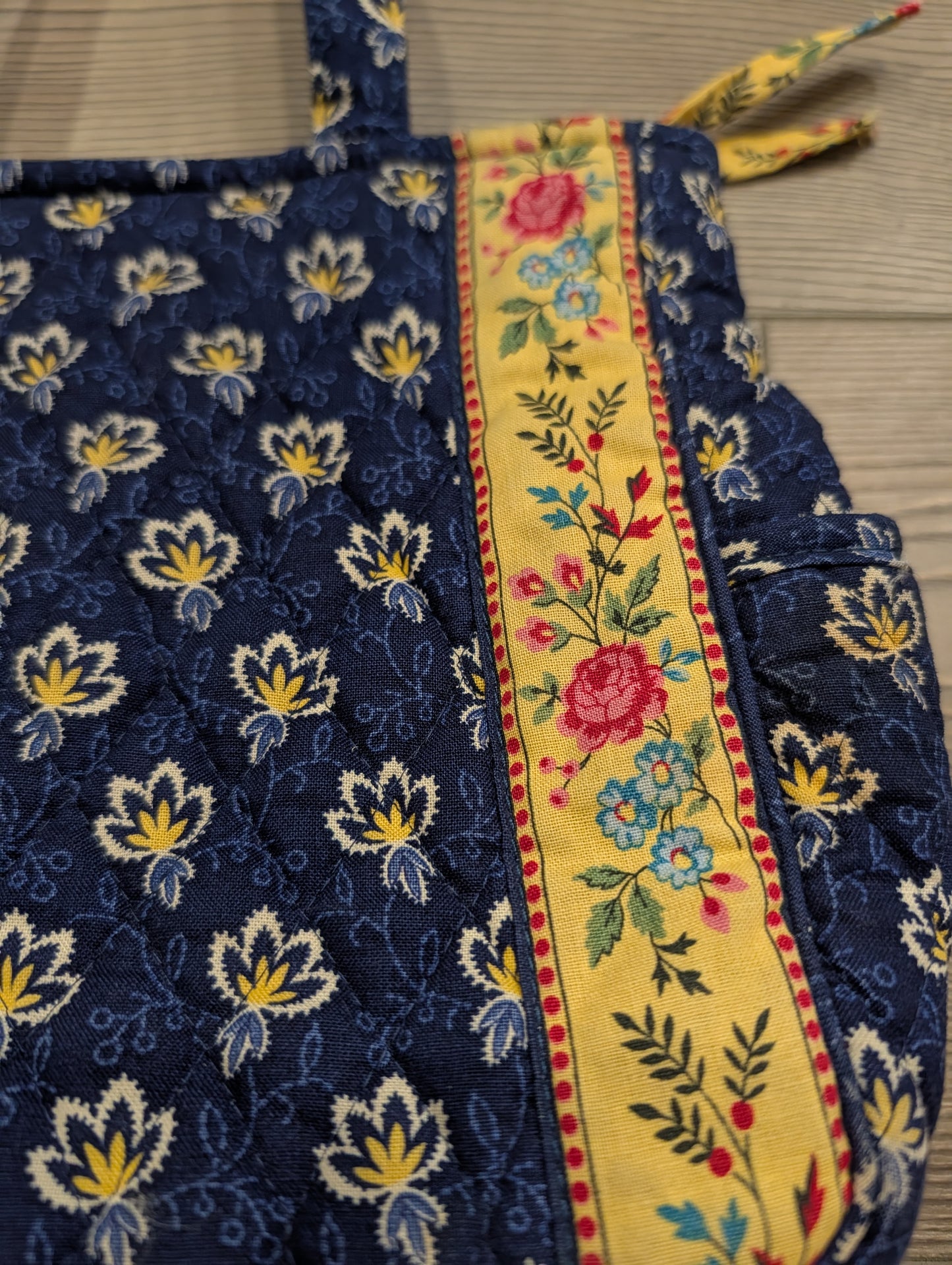 2002 Vera Bradley Retired Maison Blue Mini Tote Bag