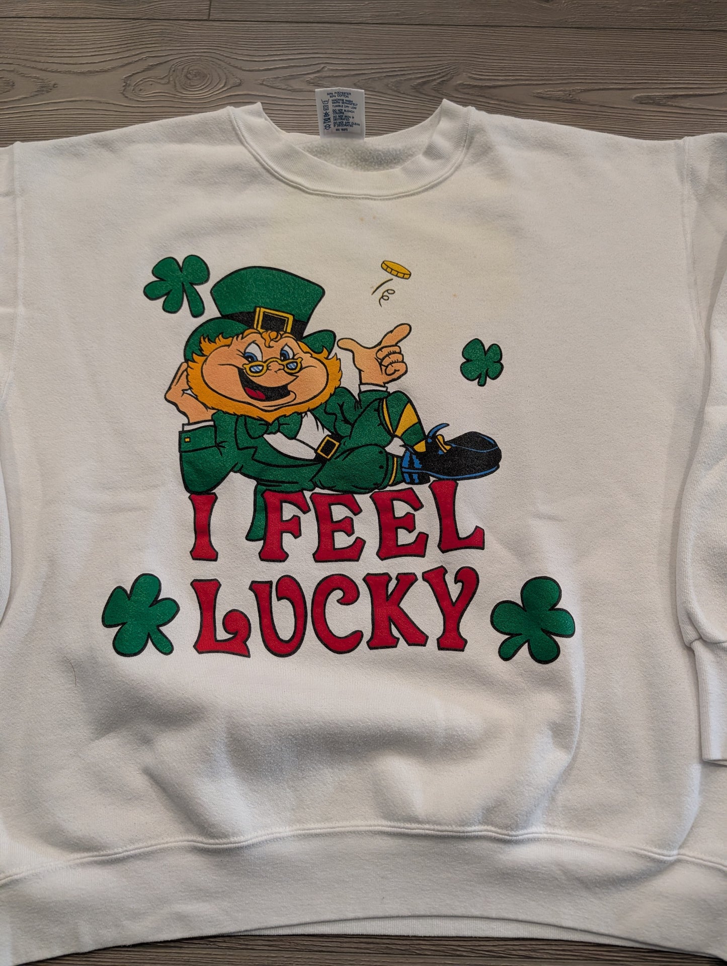 80's/90's I Feel Lucky Leprechaun Sweatshirt