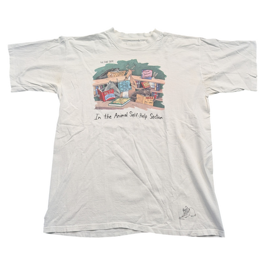 1988 The Far Side In the Animal Self-Help Section T shirt