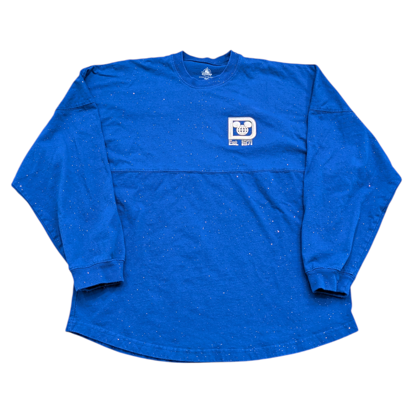 Walt Disney World Blue Sparkle Spirit Jersey Long Sleeve T shirt