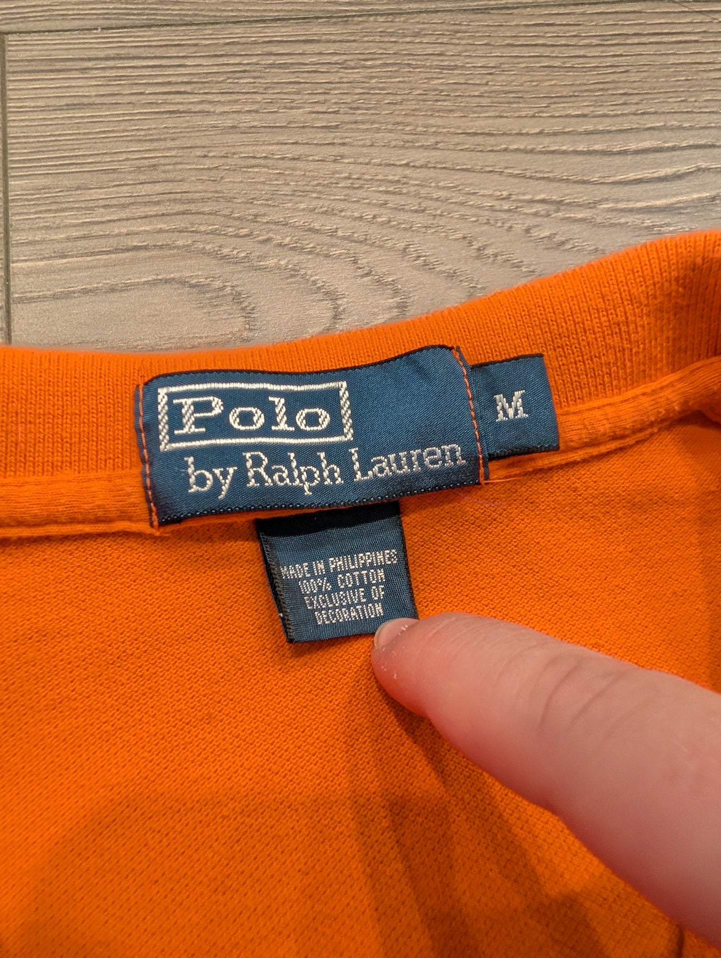 90s Ralph Lauren Solid Orange Polo Short Sleeve shirt