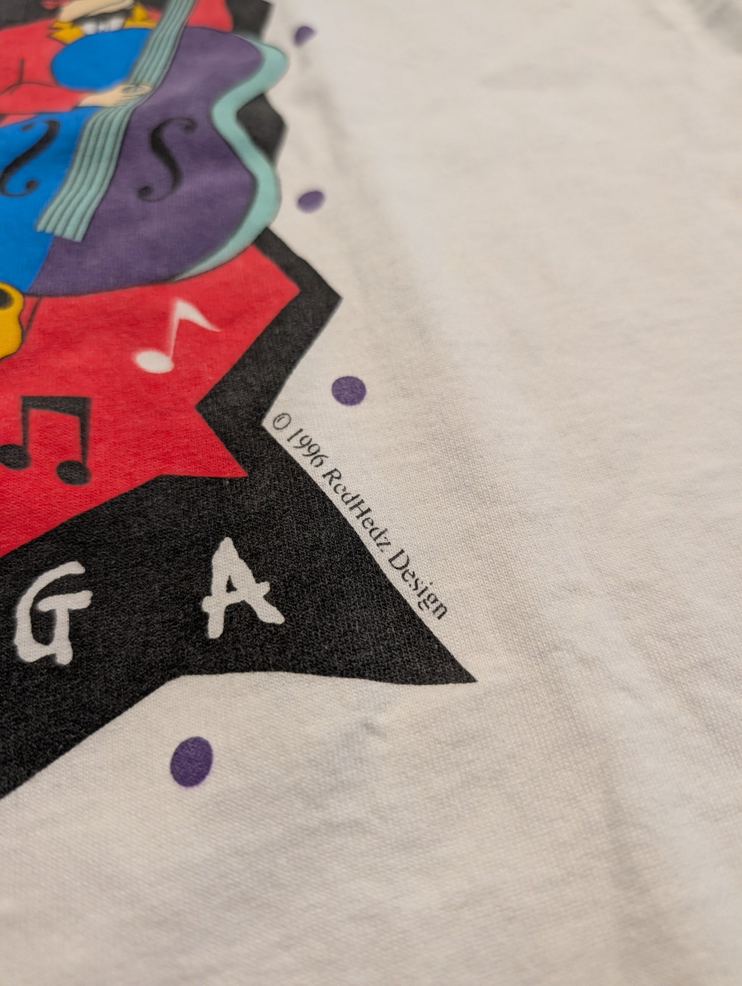 1996 Saratoga Large Art Graphic T shirt
