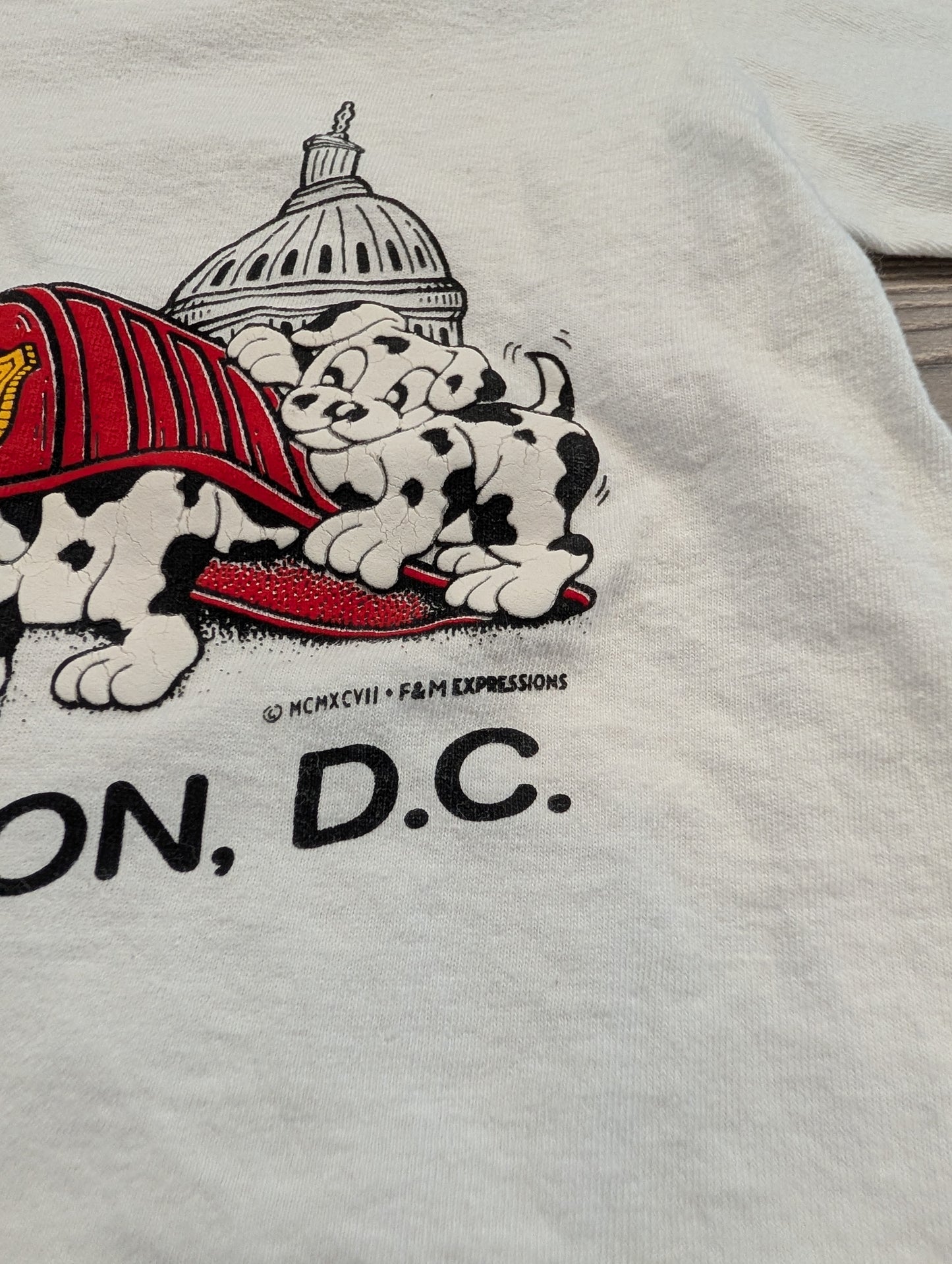 Youth 1997 Firehouse Dalmation Puppies Washington, D.C t shirt